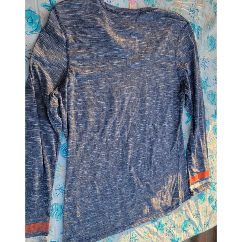 Majestic Denver Broncos Womens XL Navy Blue Space Dye Long Sleeve V-Neck Shirt - Picture 4 of 6